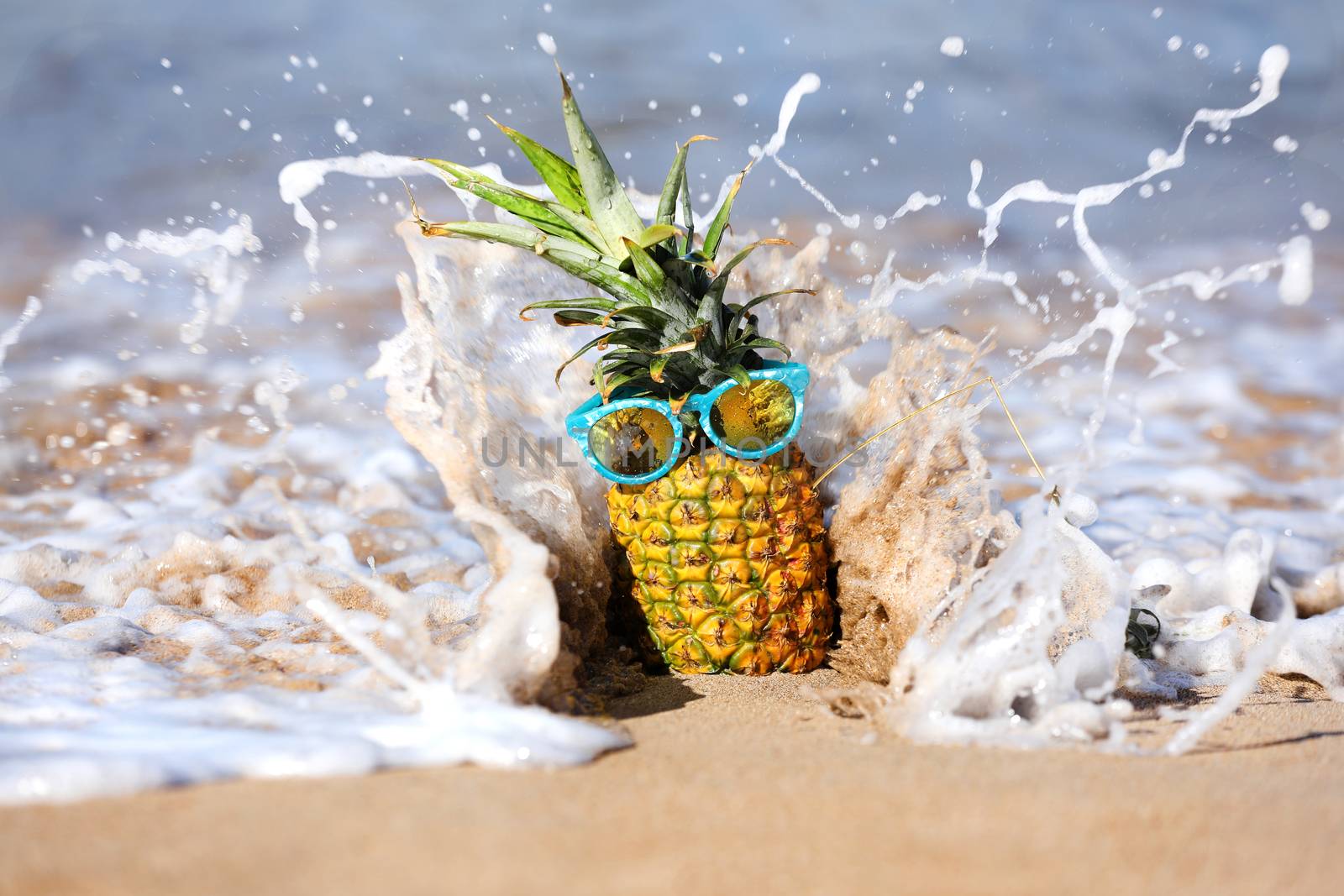 Hilarious Pineapple With Personality in the Ocean in Maui by tobkatrina