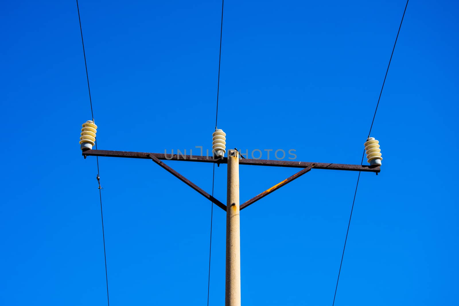 electrical transmission lines and wire from it  in Afyon, Turkey