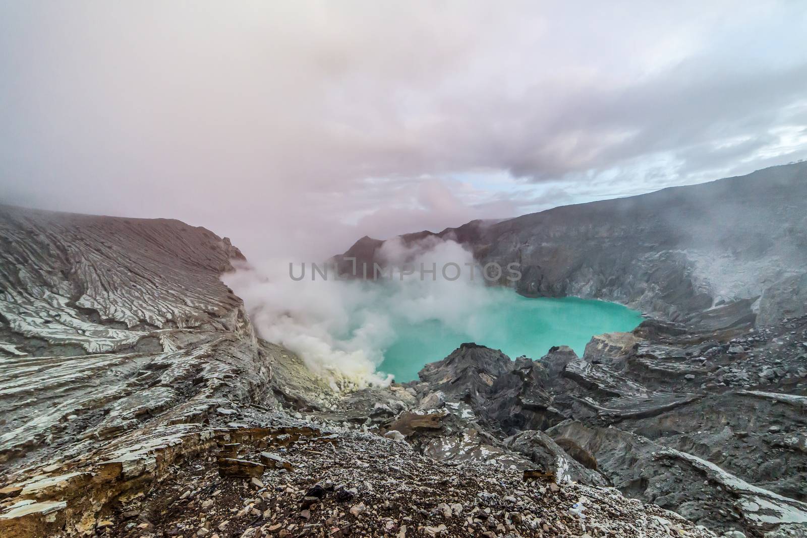 Kawah Ijen Volcano is a stratovolcano in the Banyuwangi Regency of East Java, Indonesia.