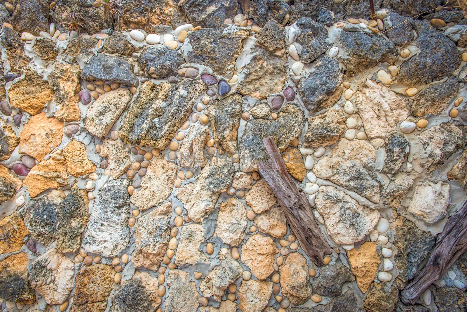 Background of stone wall texture abstract for design.