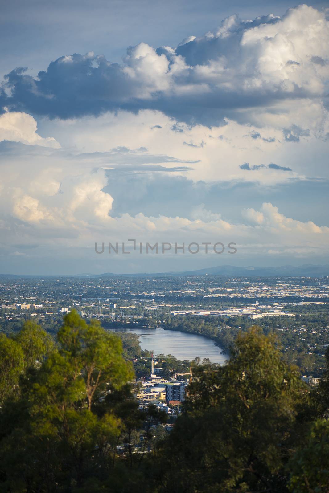 View of Brisbane and surrounding suburbs from Mount Coot-tha dur by artistrobd