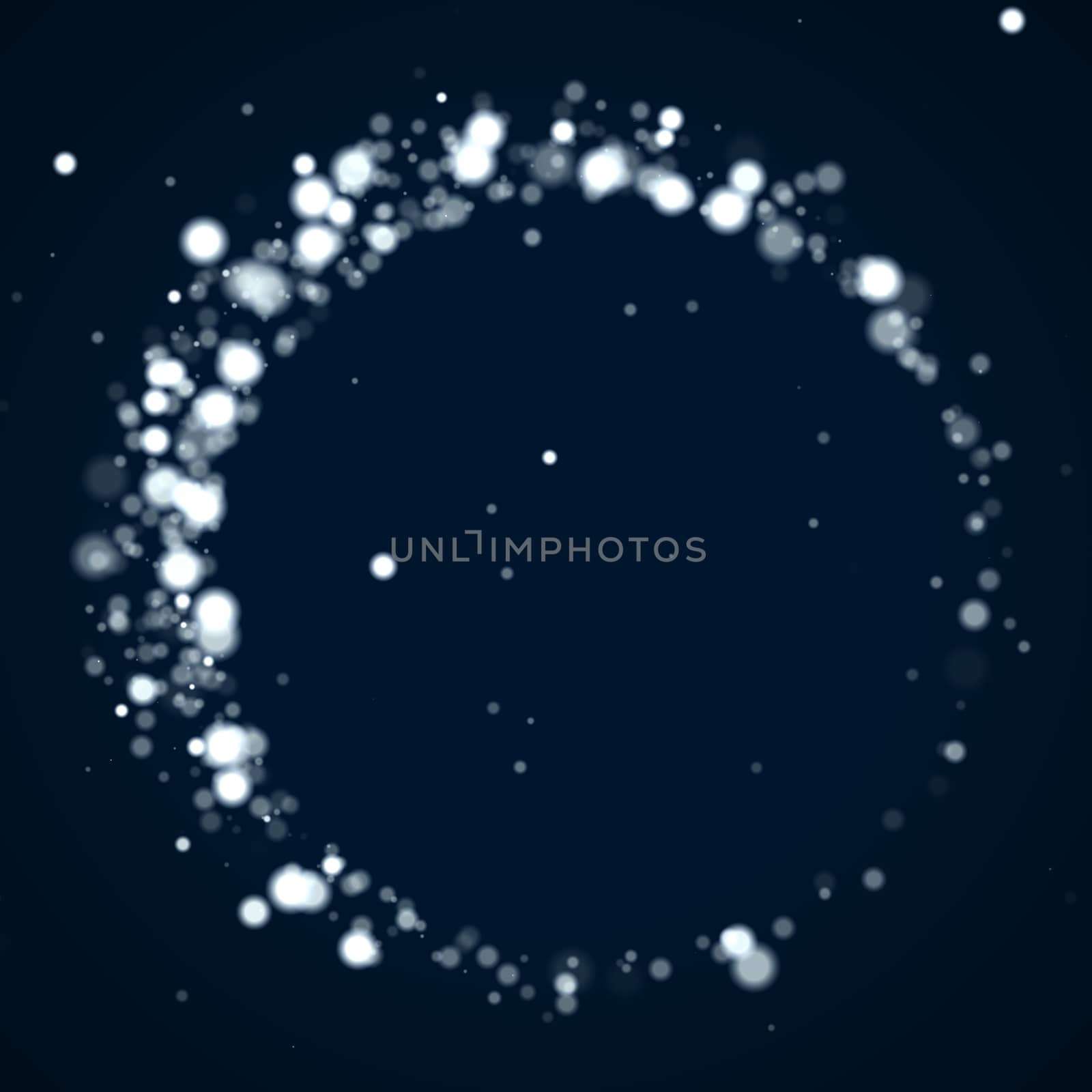 Illustration of a night stars circle bokeh background