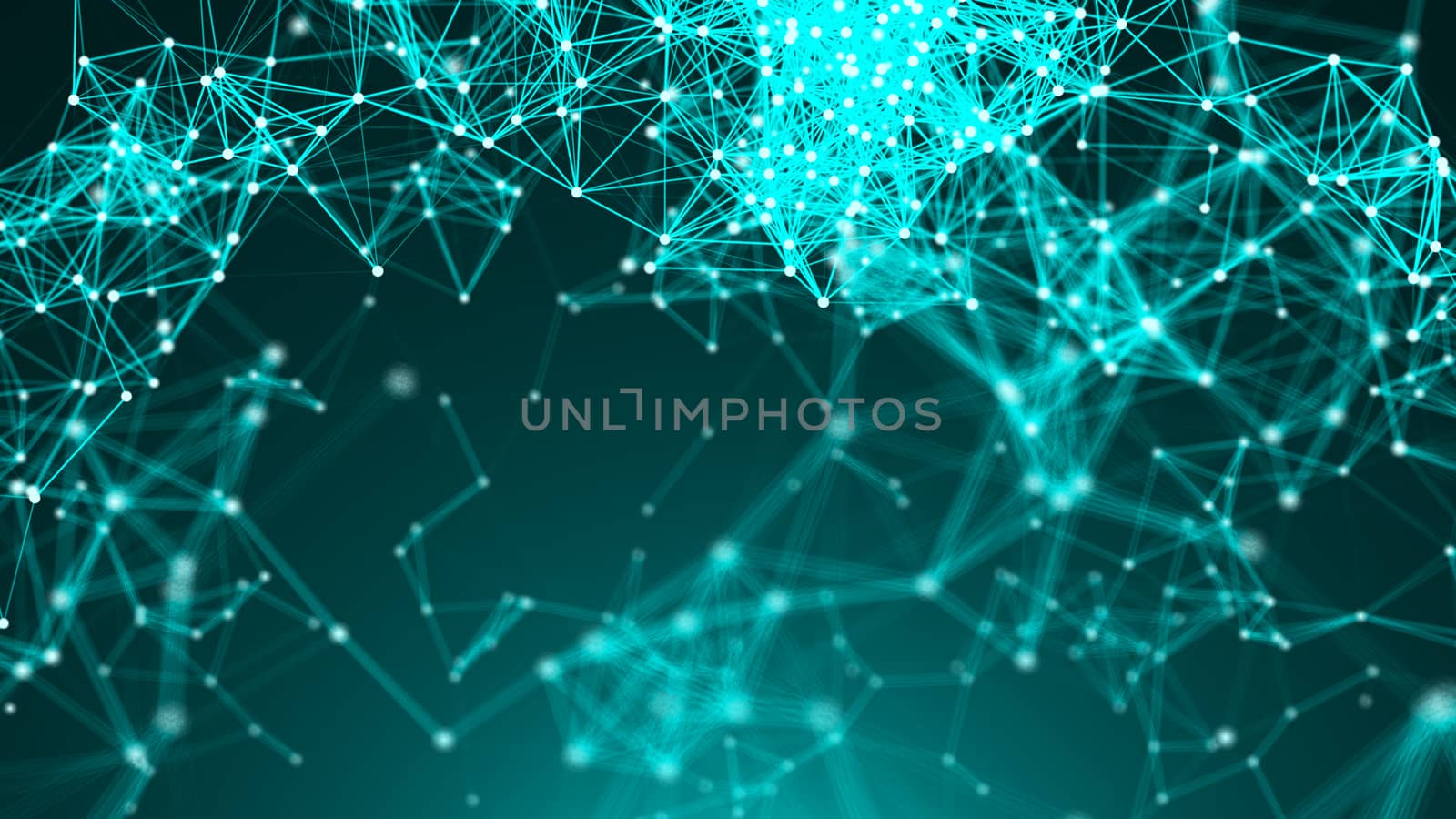 Abstract connection dots. Technology background. Digital illustration. Network concept 3d rendered