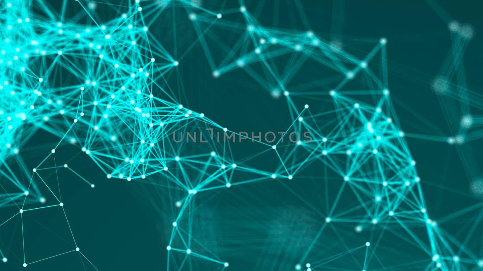 Abstract connection dots. Technology background. Digital illustration. Network concept 3d rendered