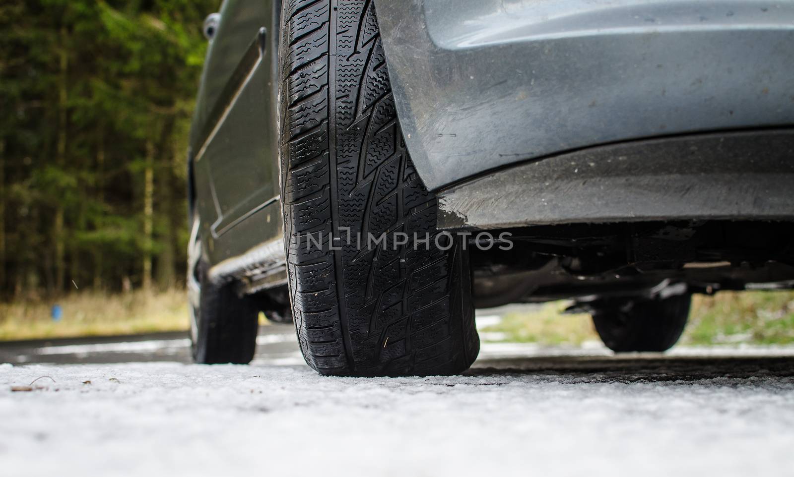 Winter tires on snow is the basis for a safe ride.