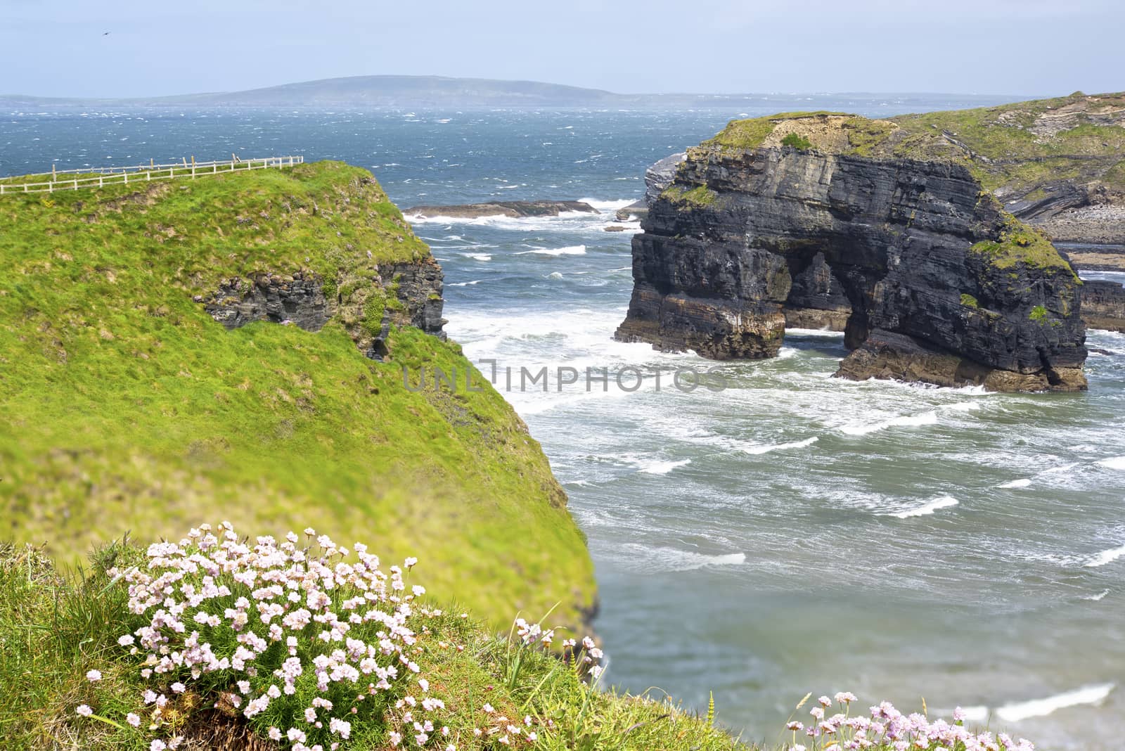 cliff walk at the virgin rock on the wild atlantic way in county kerry ireland