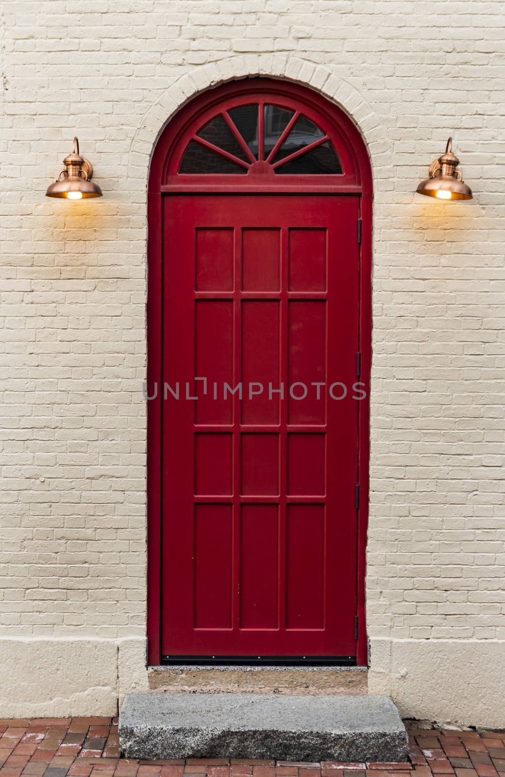 Front Door of a New England house in Portsmouth, New Hampshire