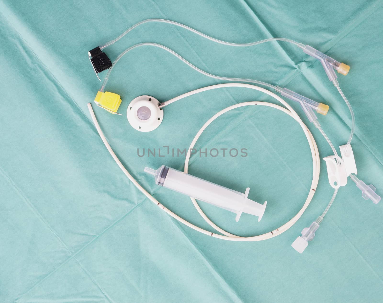 Port a catheter for inserted at chest wall with needle and syringe by ninun