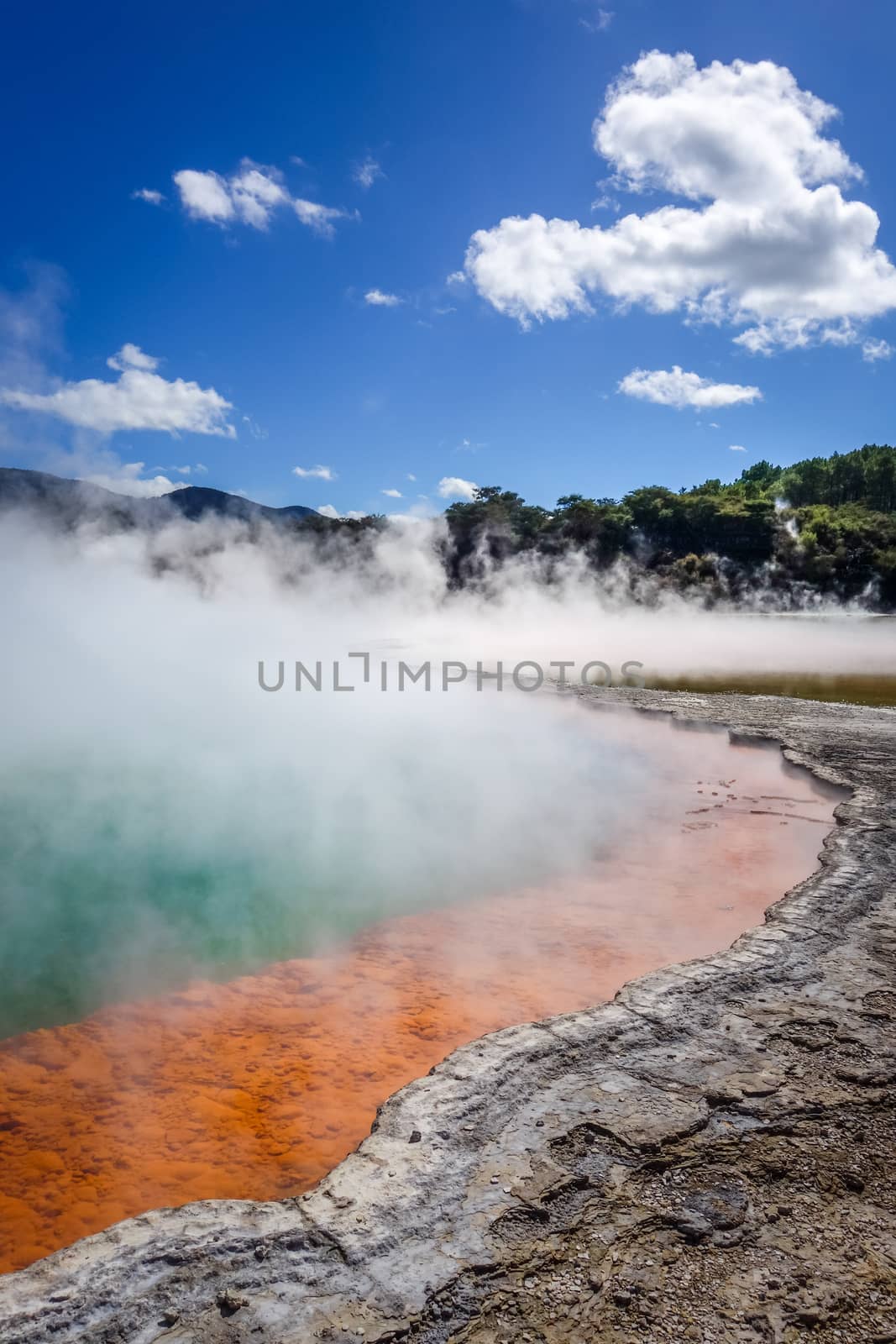 Champagne Pool hot lake in Waiotapu, Rotorua, New Zealand by daboost