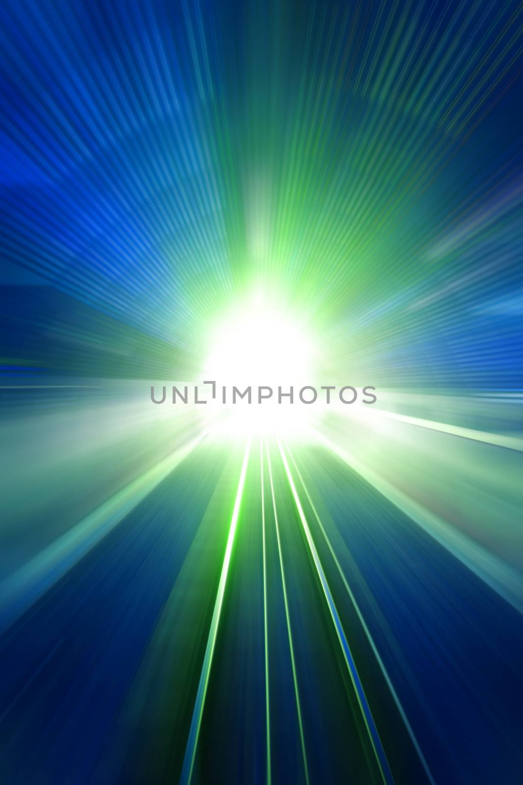 Speed motion lights at night. Abstract futuristic background