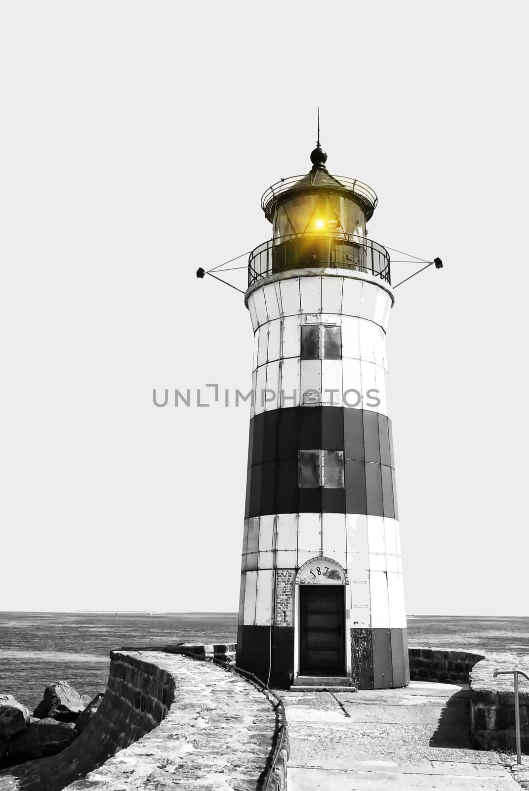 Lighthouse Schleimünde on the Baltic Sea by Fr@nk