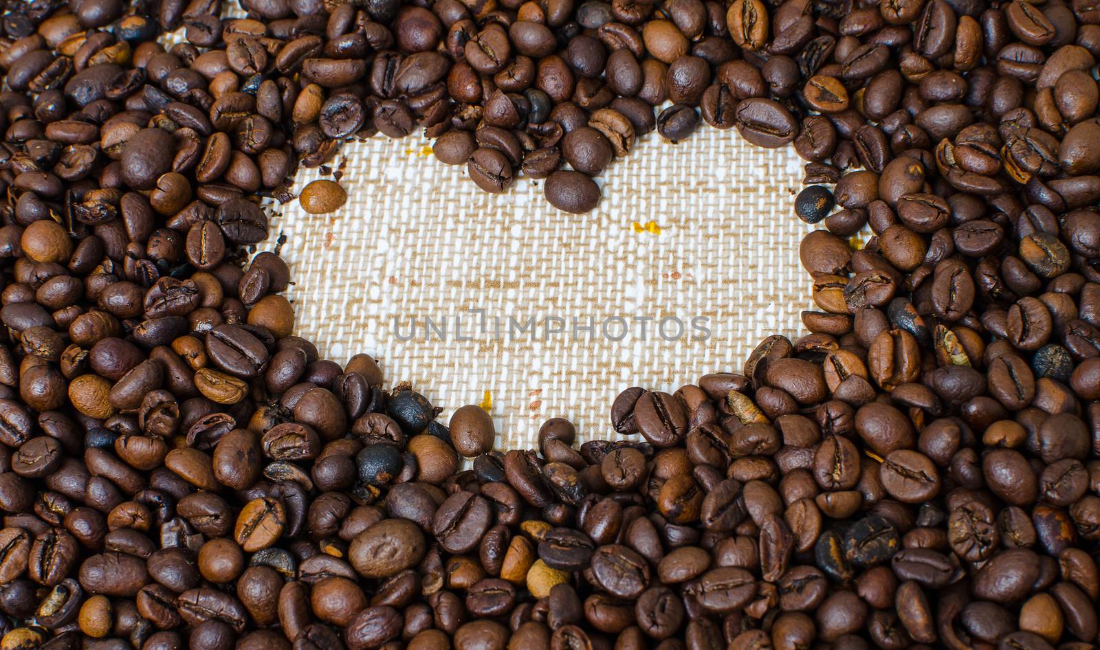 Roasted coffee beans to prepare a hot drink.