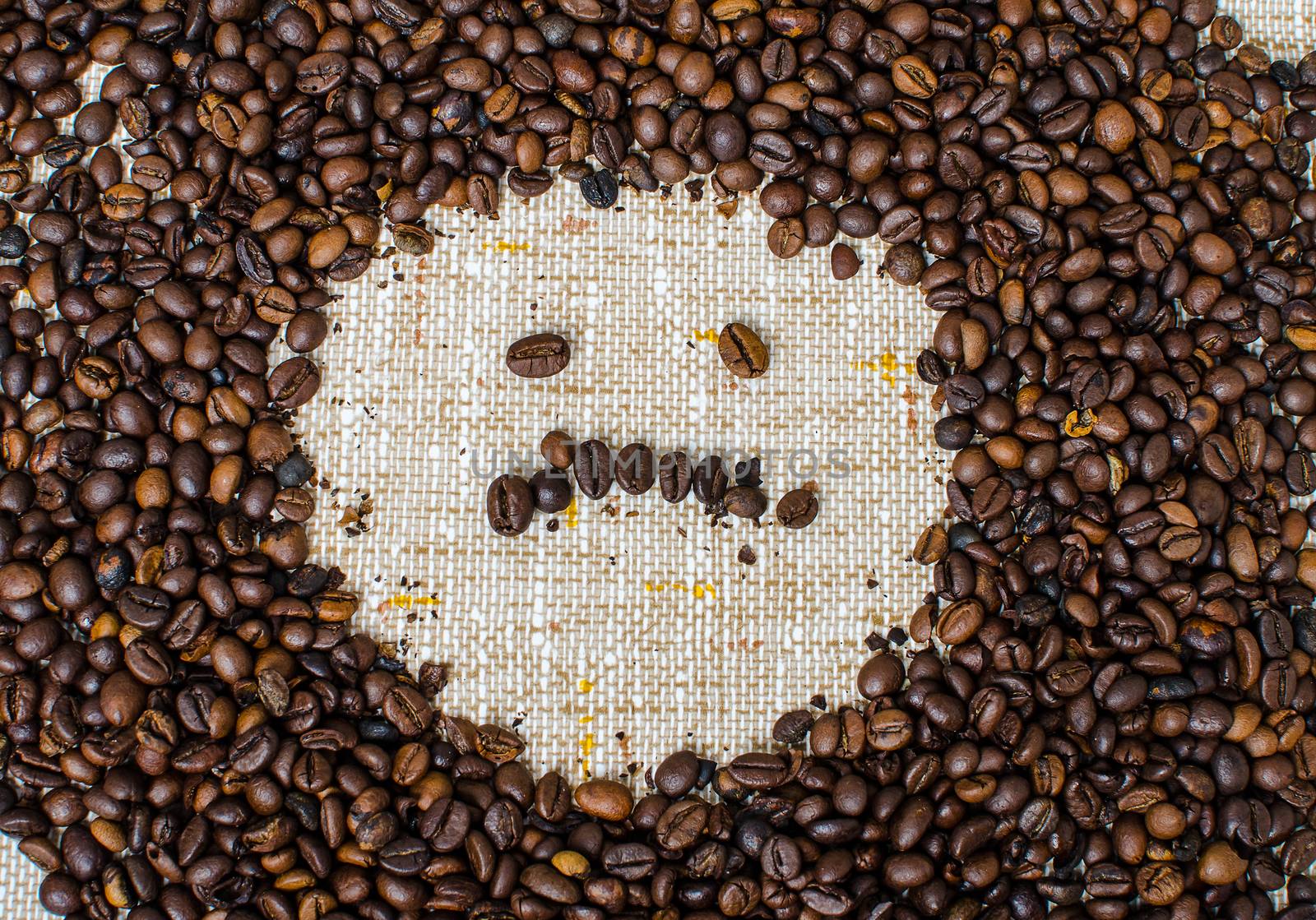 Roasted coffee beans to prepare a hot drink.