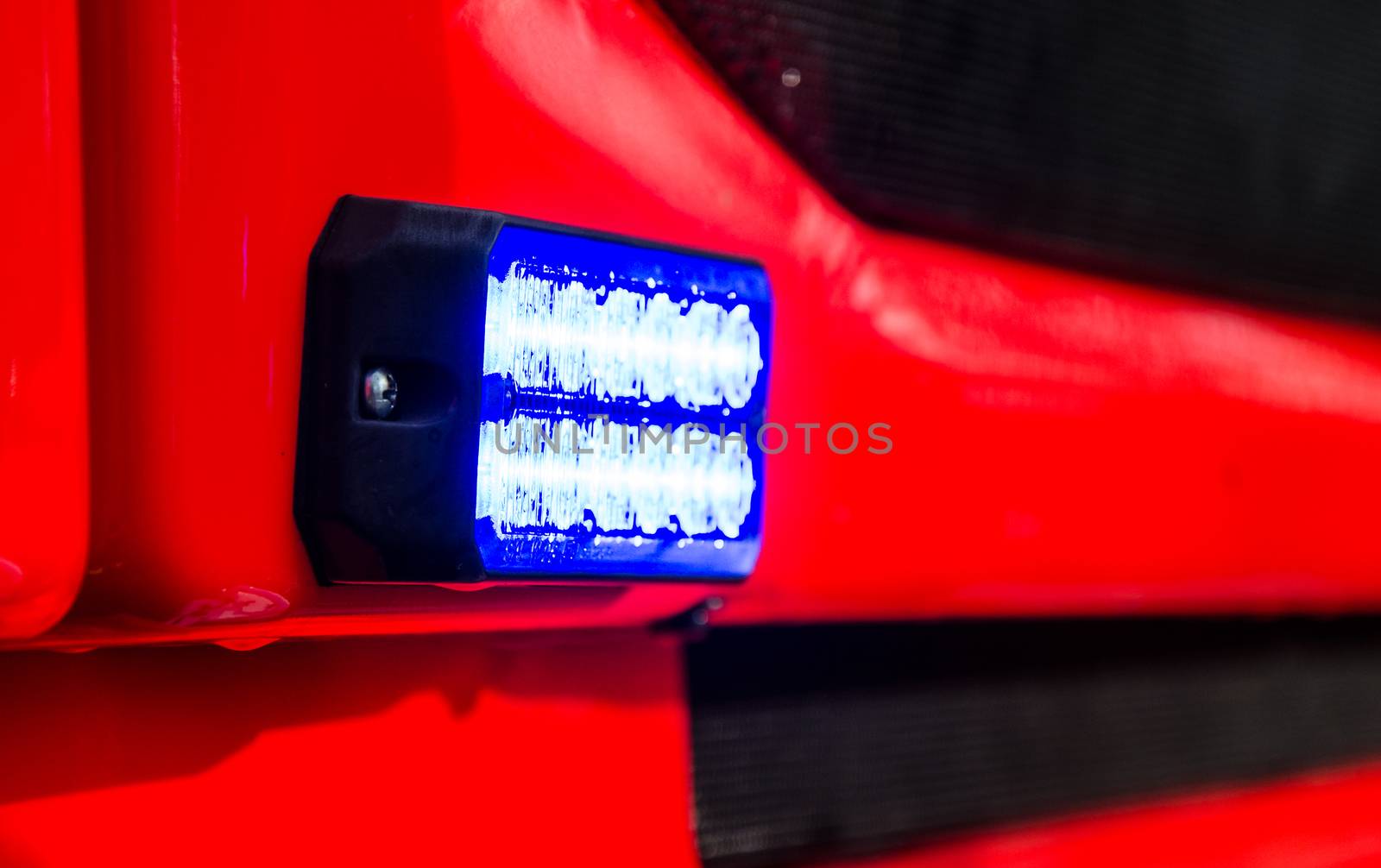 Lights  of fire trucks to save property and lives