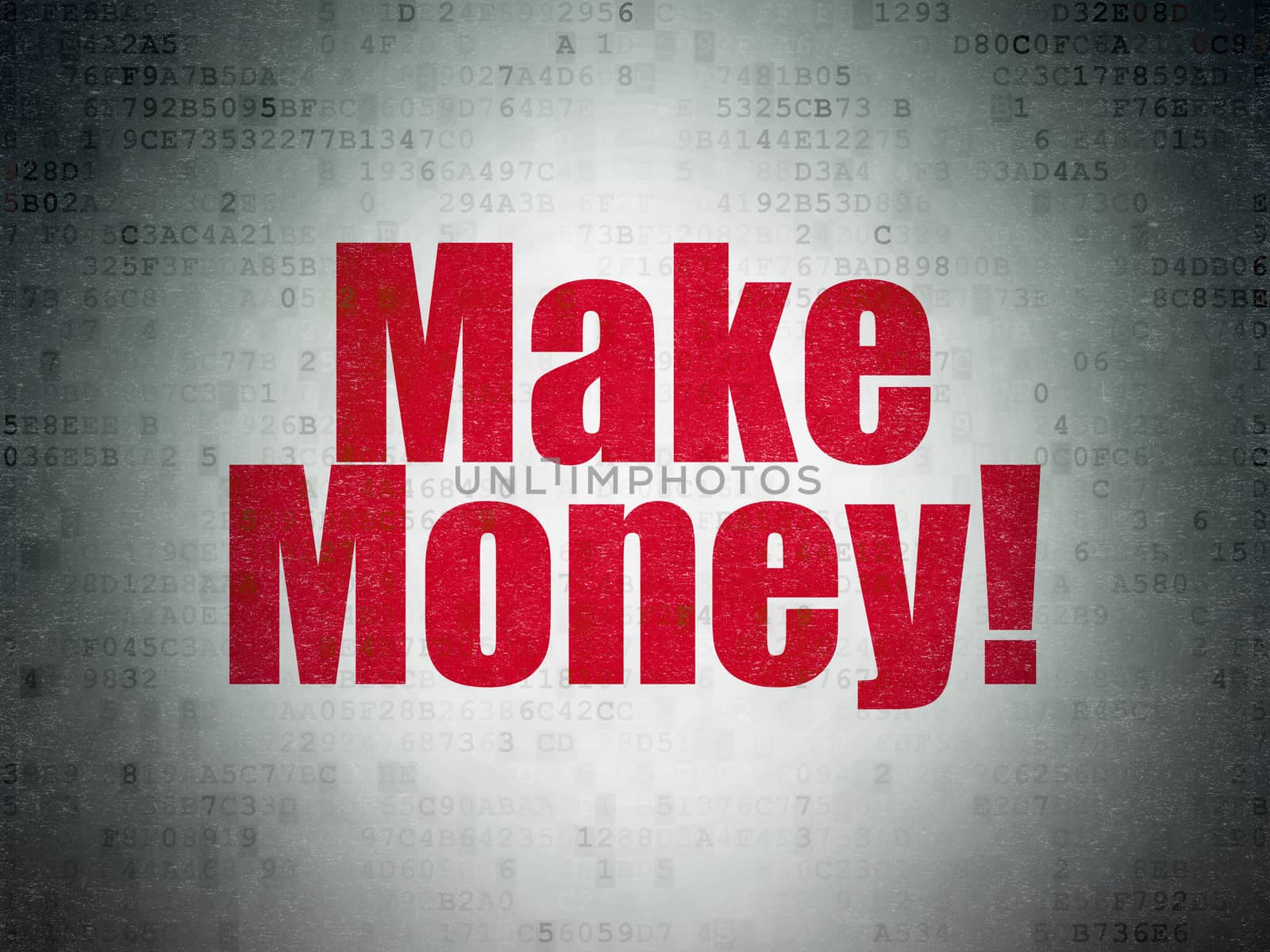 Finance concept: Make Money! on Digital Data Paper background by maxkabakov