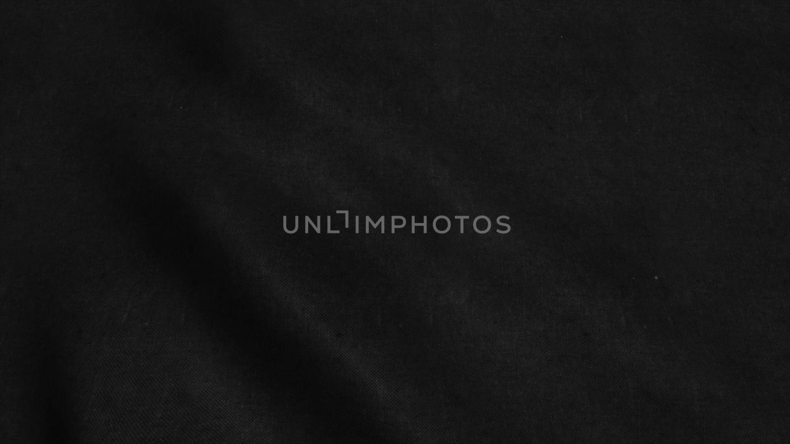 black cloth background abstract with soft waves. 3d rendering