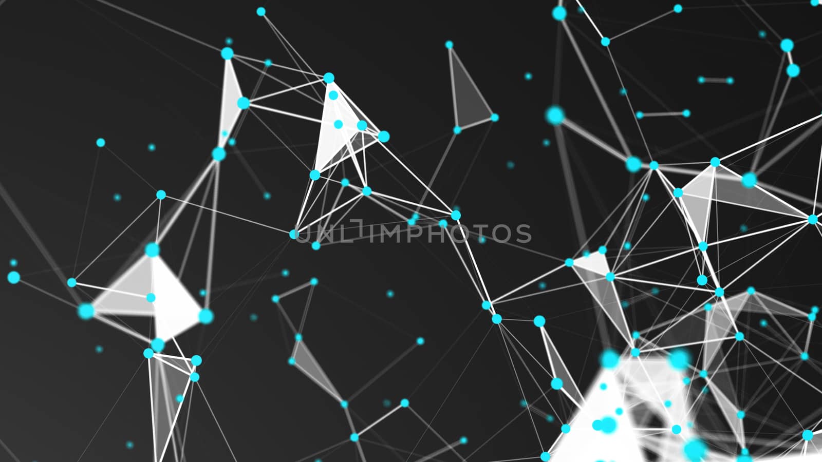 Abstract Polygonal Space Background with Connecting Dots and Lines by nolimit046