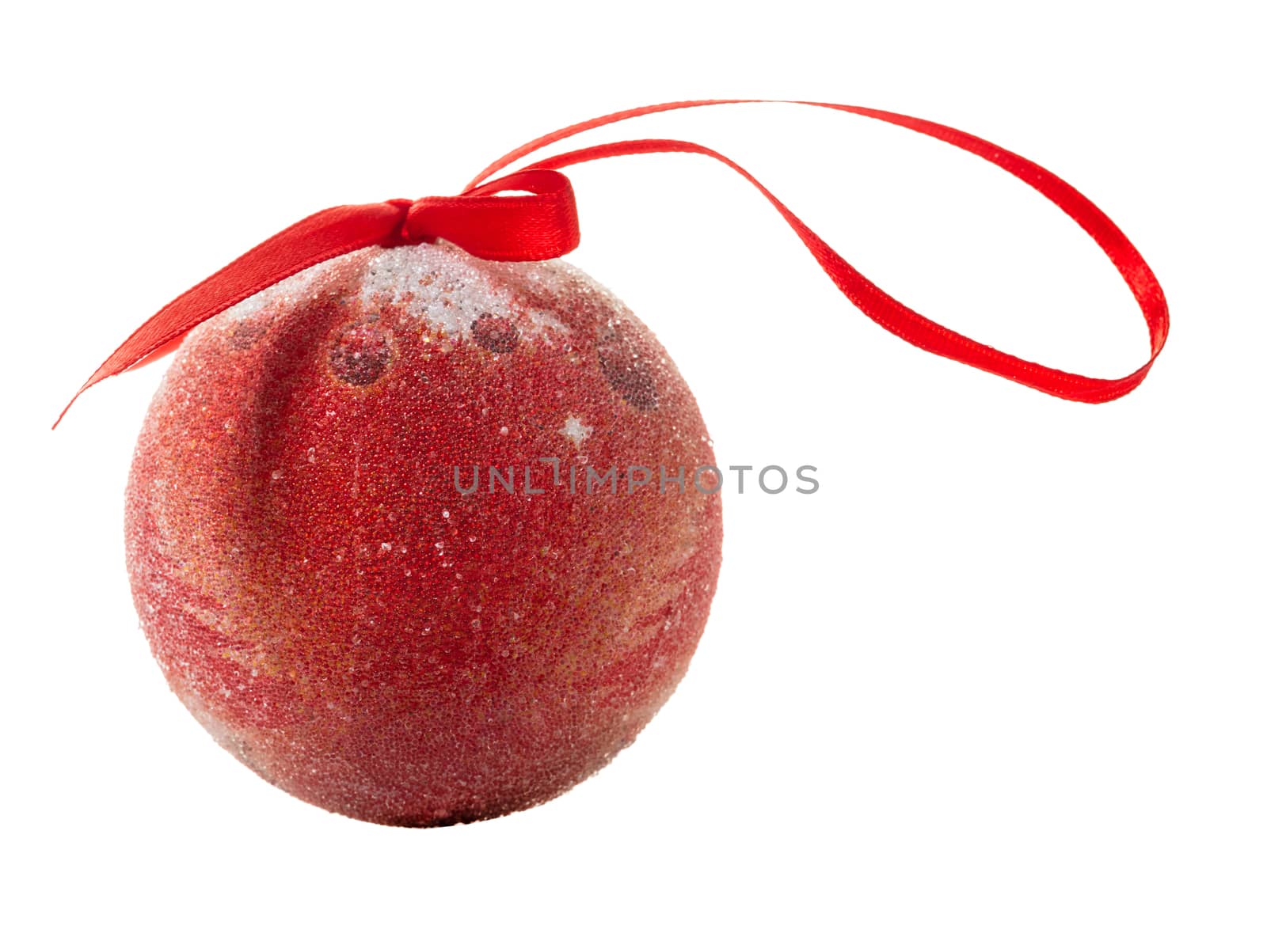 christmas decoration ball on white isolated background