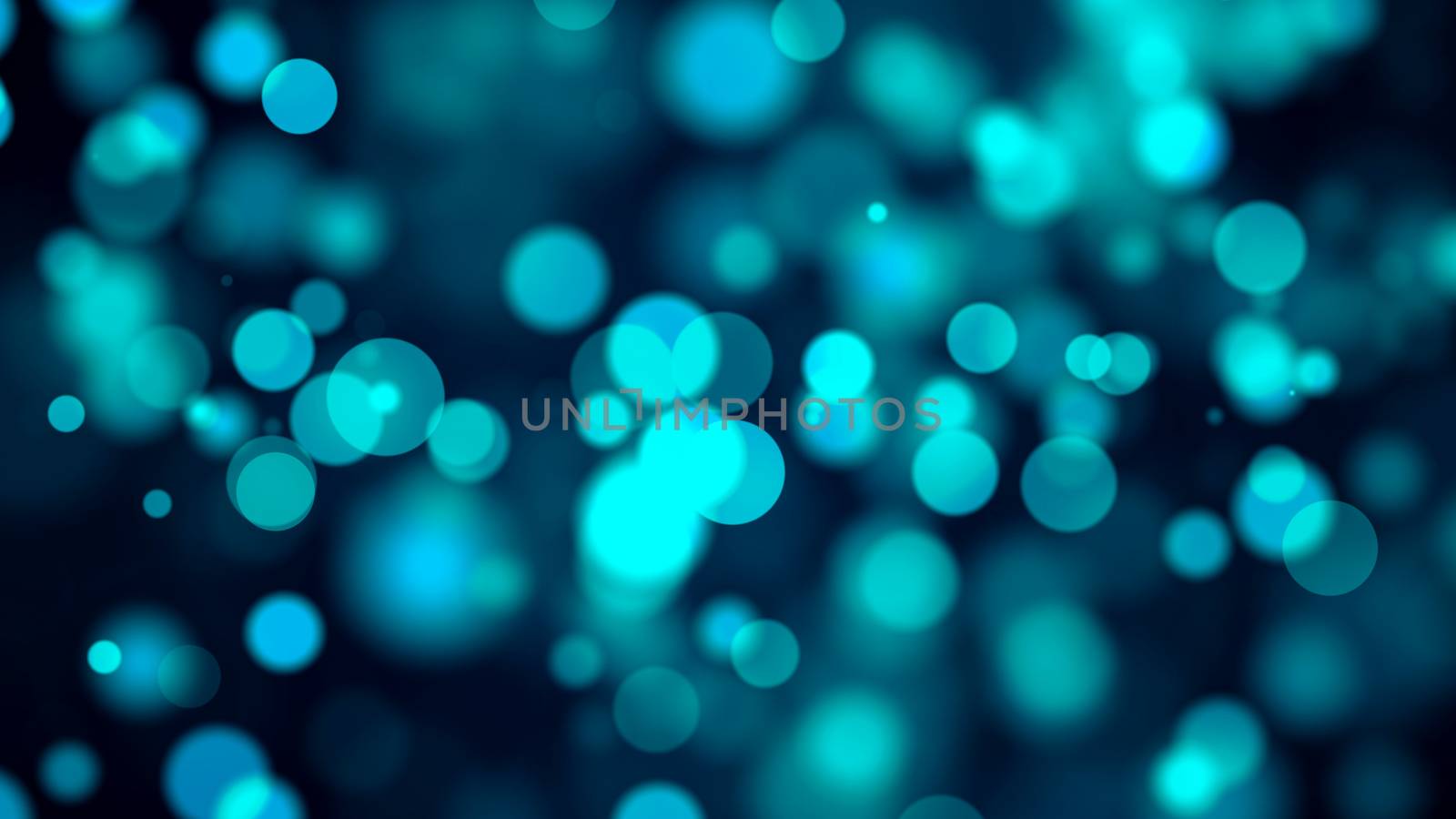 blue bokeh background. Digital illustration. 3d rendering