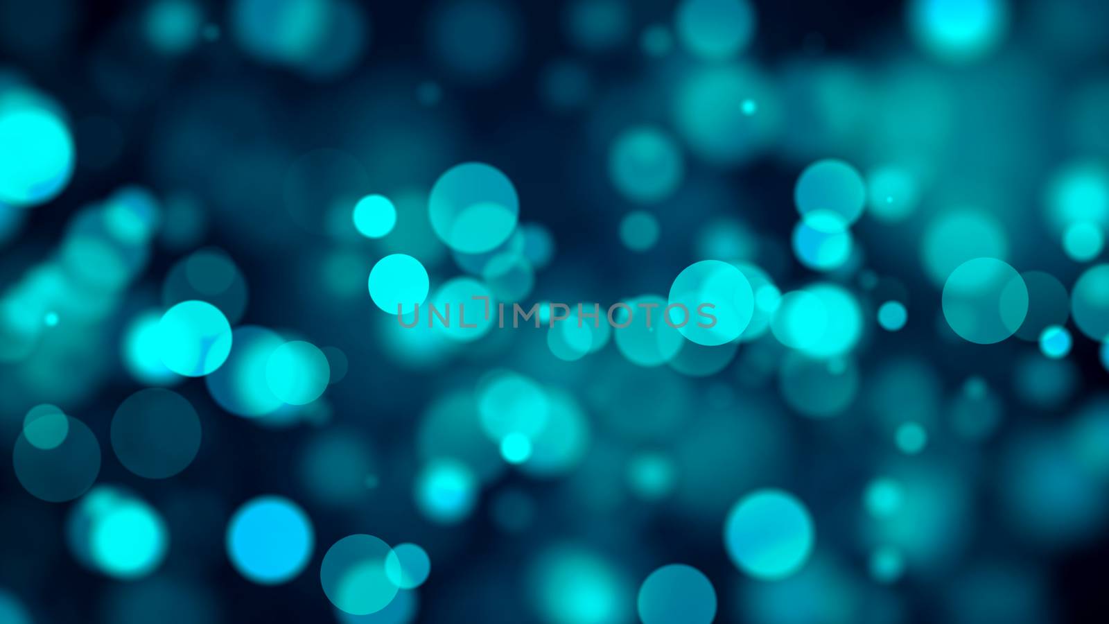 blue bokeh background. Digital illustration. 3d rendering