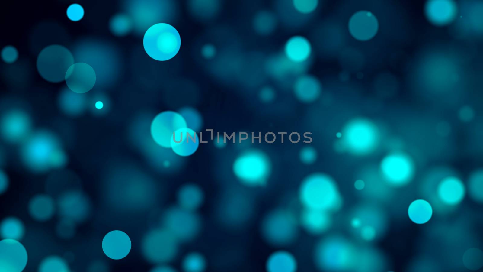 blue bokeh background. Digital illustration. 3d rendering