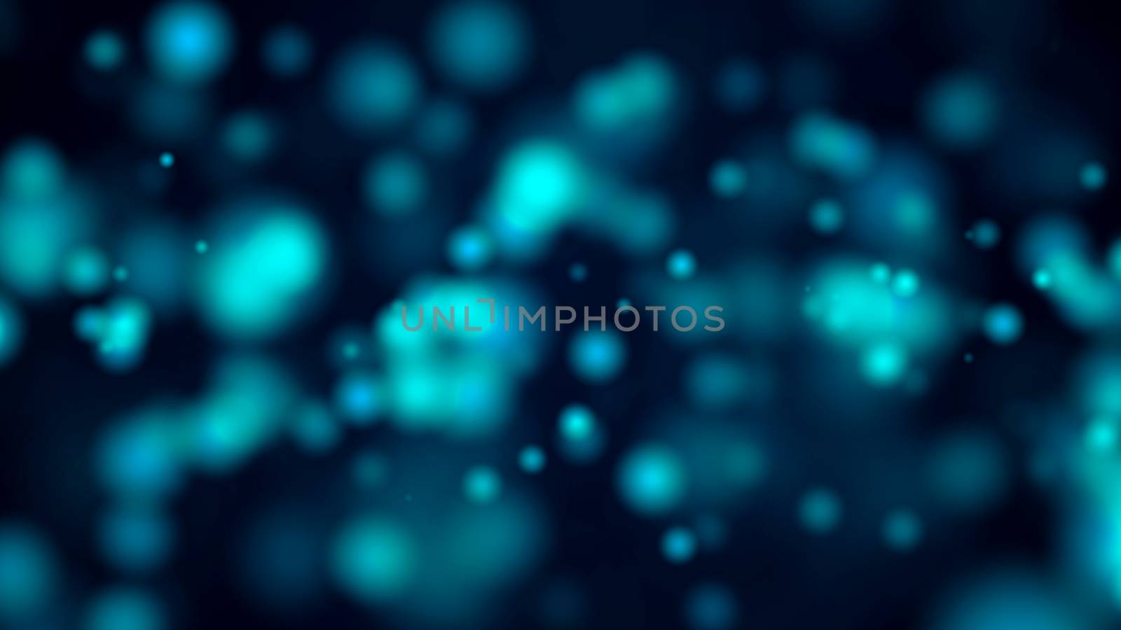 Blue bokeh background. Digital illustration. 3d rendering