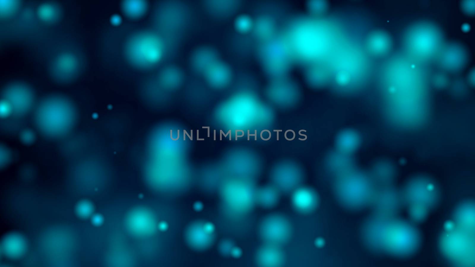 Blue bokeh background. Digital illustration. 3d rendering