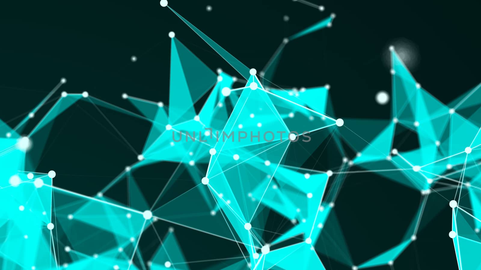 Abstract Polygonal Space Background with Connecting Dots and Lines by nolimit046