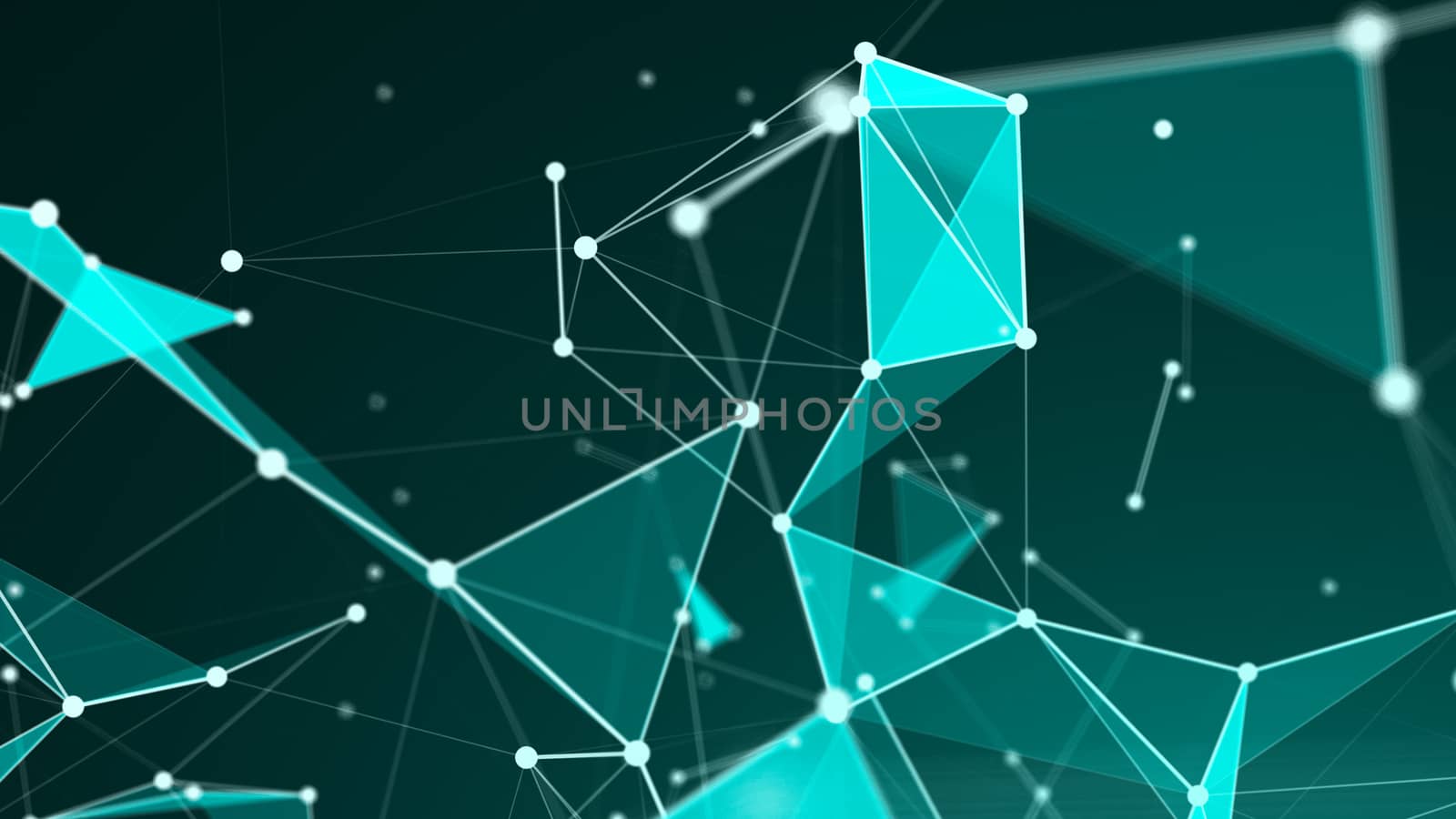 Abstract Polygonal Space Background with Connecting Dots and Lines by nolimit046