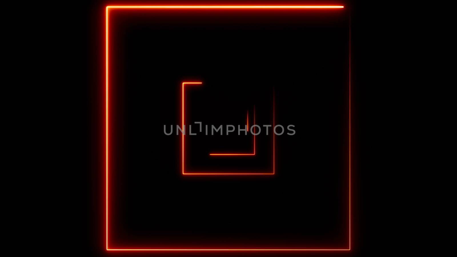 Abstract background with neon squares. 3d rendering