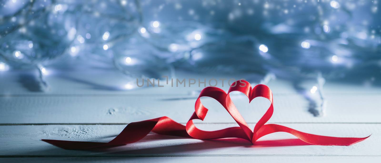Valentines day ribbon hearts by Yellowj
