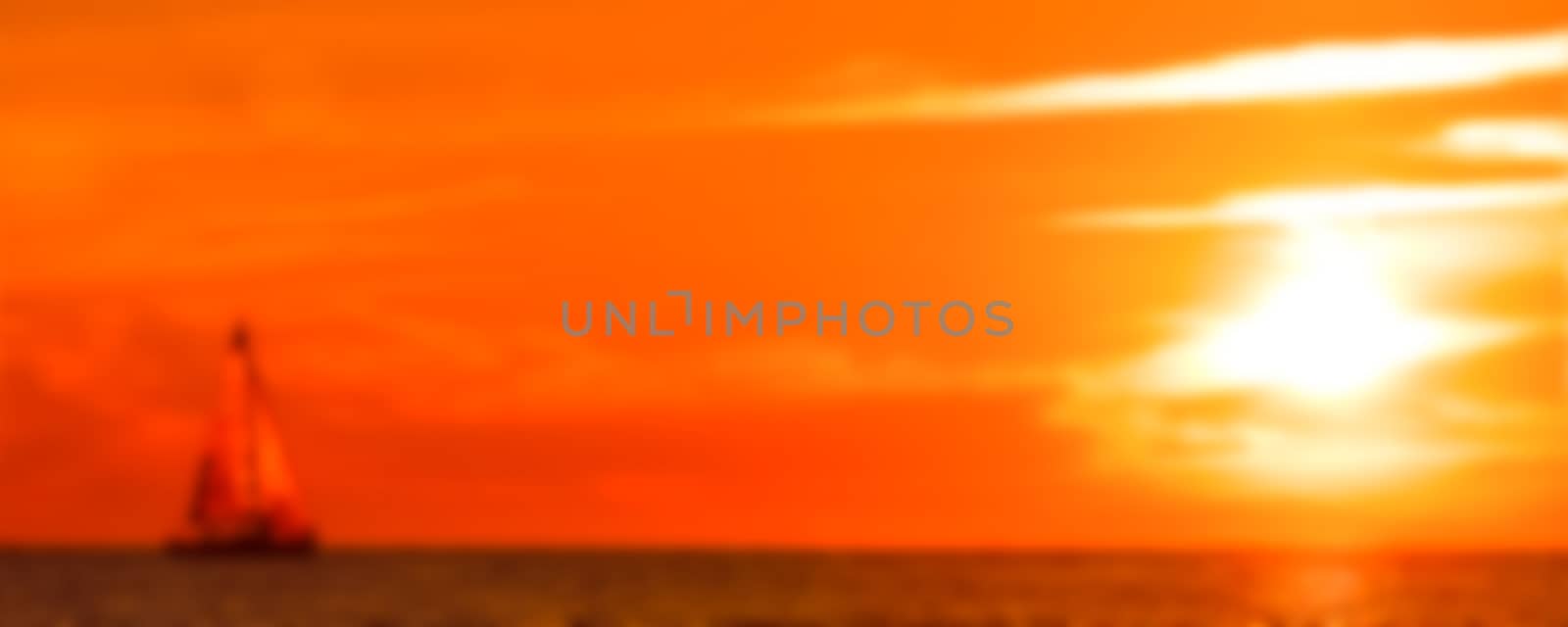 Hot sunset - soft lens bokeh image. Defocused background