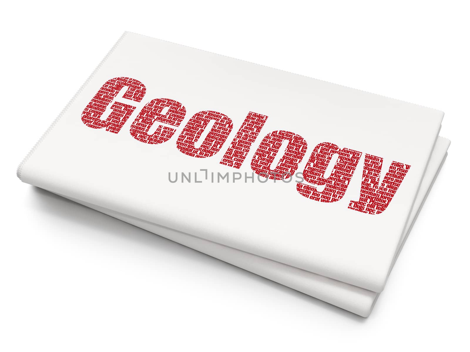 Science concept: Geology on Blank Newspaper background by maxkabakov