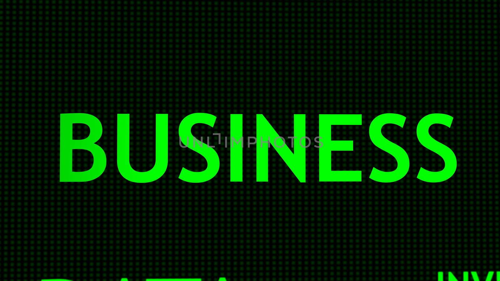 Business text animation. Digital illustration by nolimit046