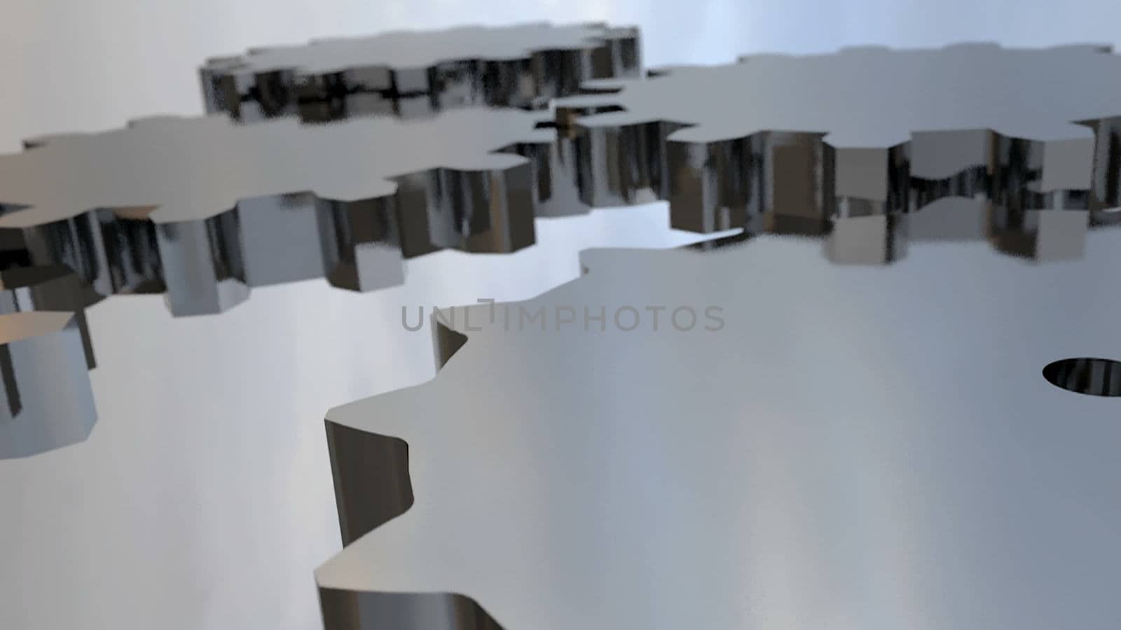 Abstract background with gears. Digital illustration. 3d rendering