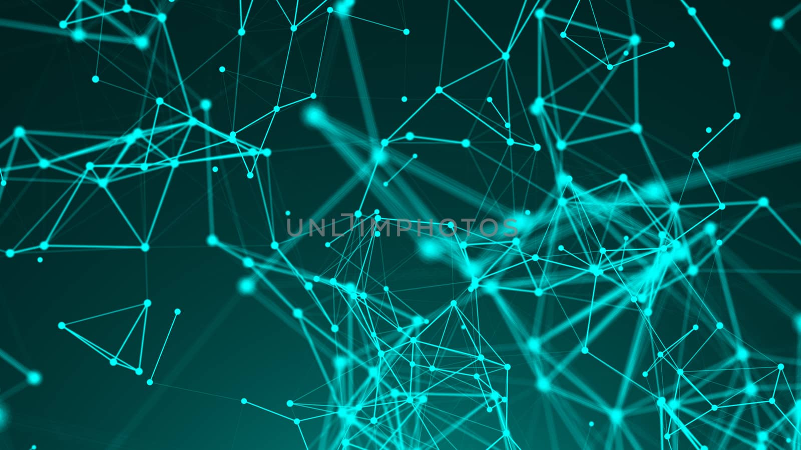 Abstract connection dots. Technology background. Network concept. 3d rendering