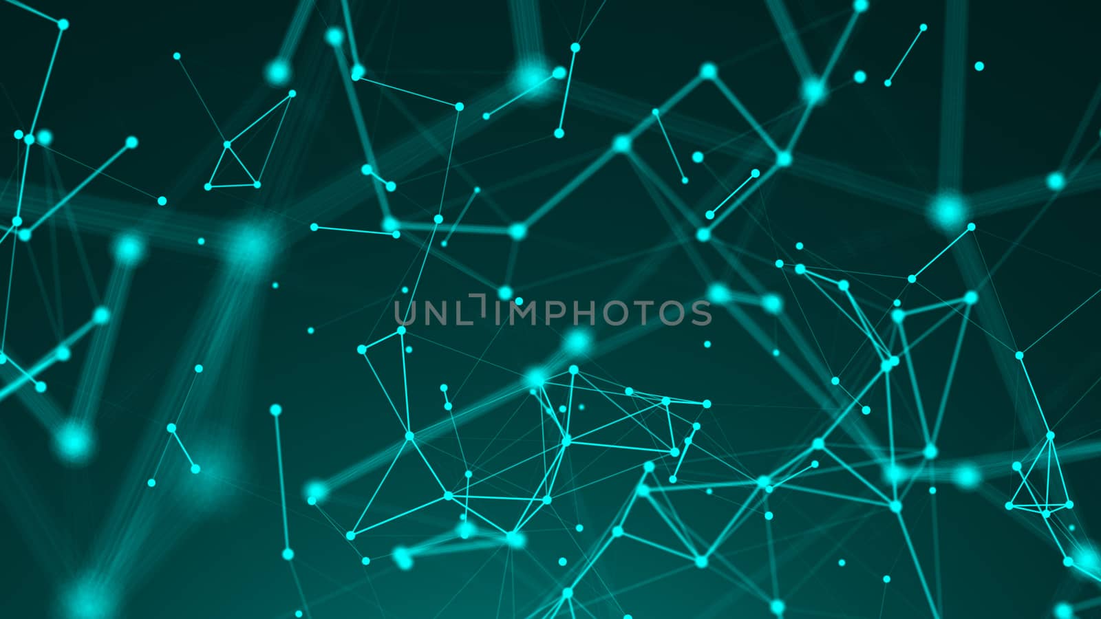 Abstract connection dots. Technology background. Network concept. 3d rendering