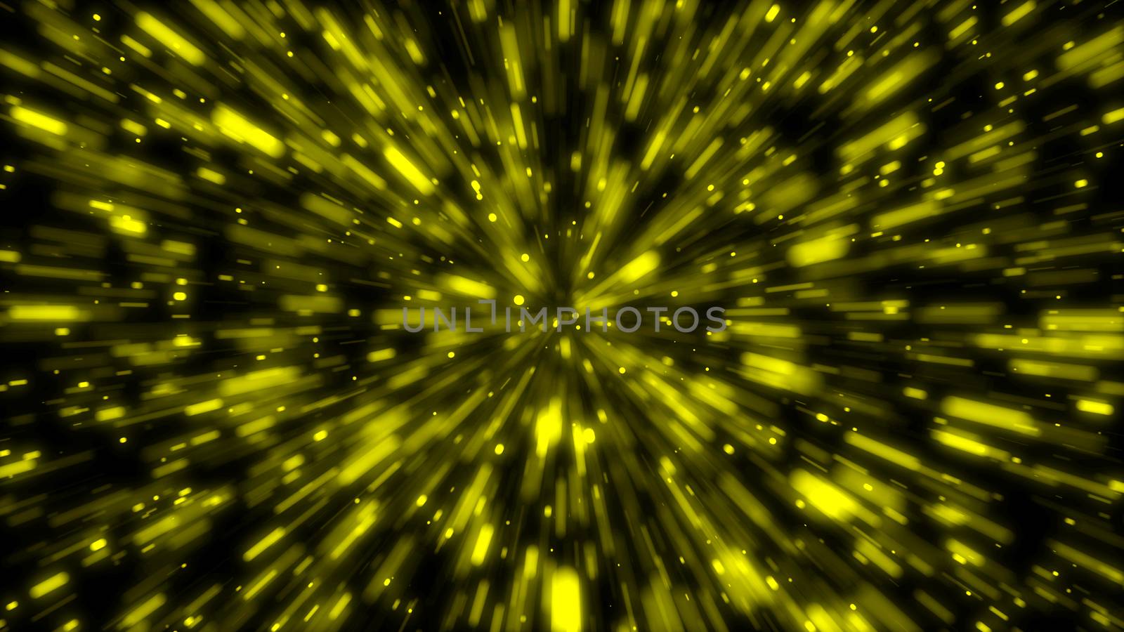 Particle or space traveling. Particle zoom background. 3d rendering