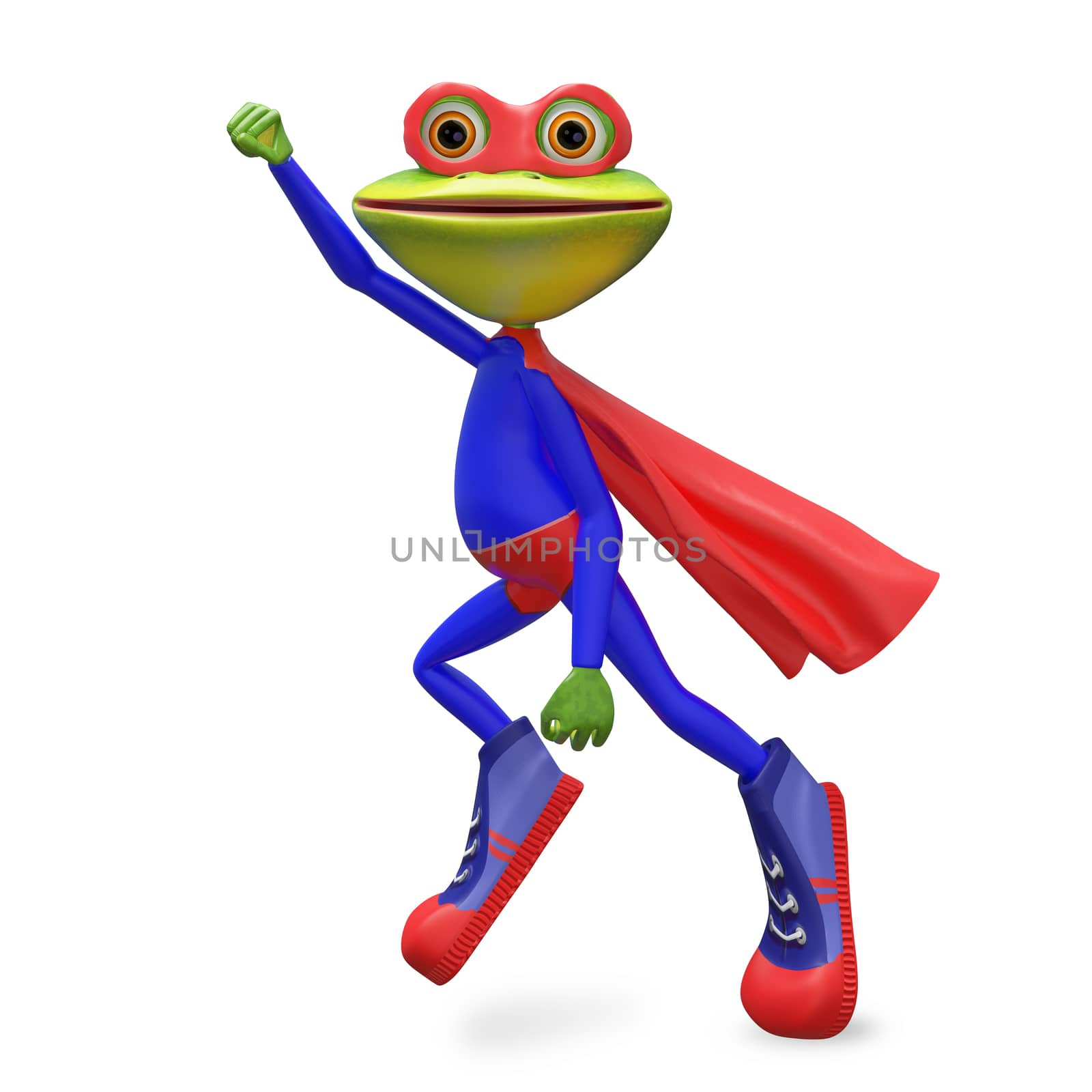 3D Illustration Merry Super Frog  by brux