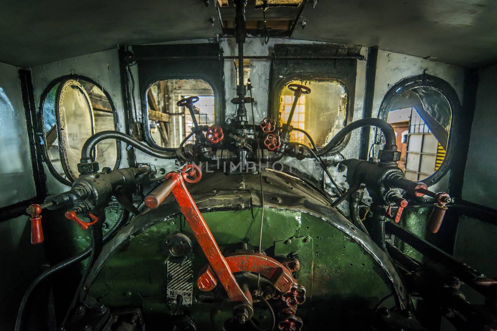 Engine room of a steam locomotive by furzyk73