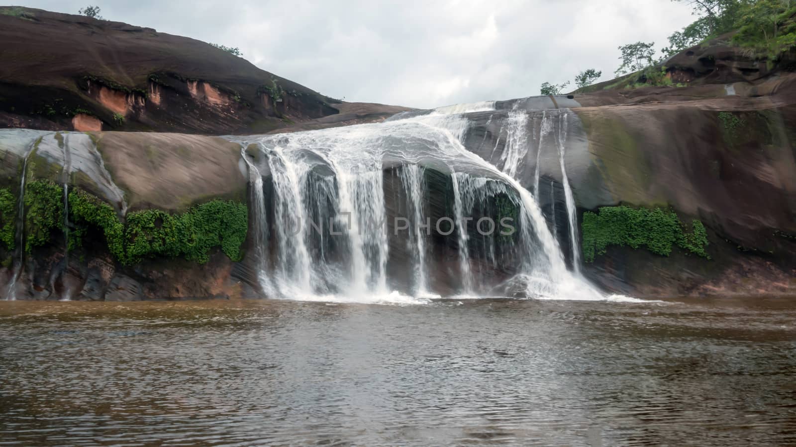 Tham Phra Waterfall . Bueng Kan Province in Thailand