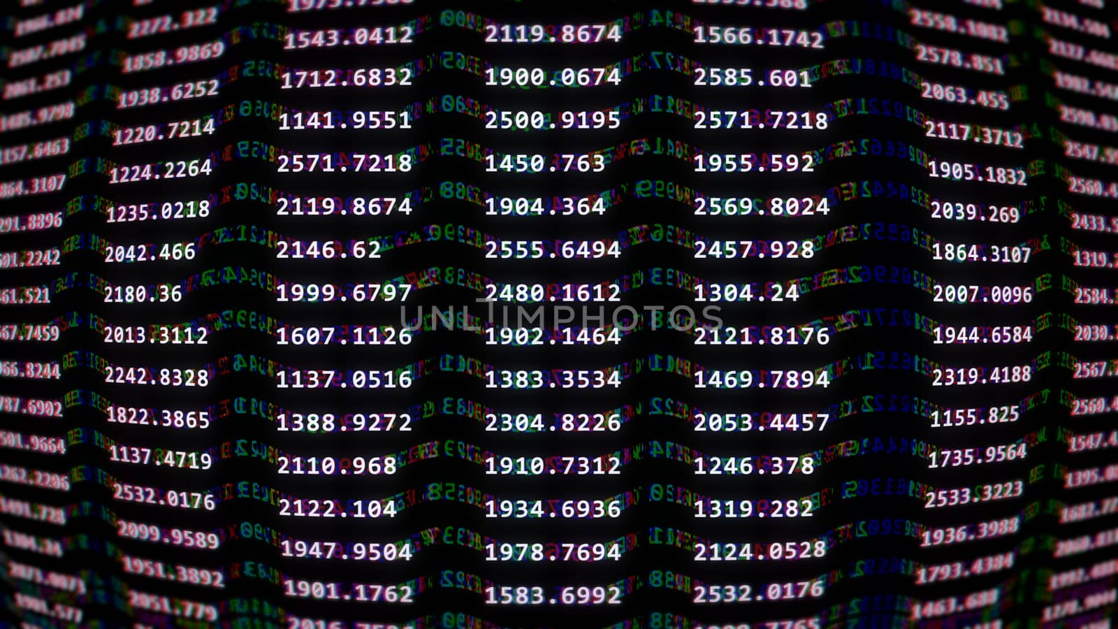 Abstract digital big data. World of big data. 3d illustration.
