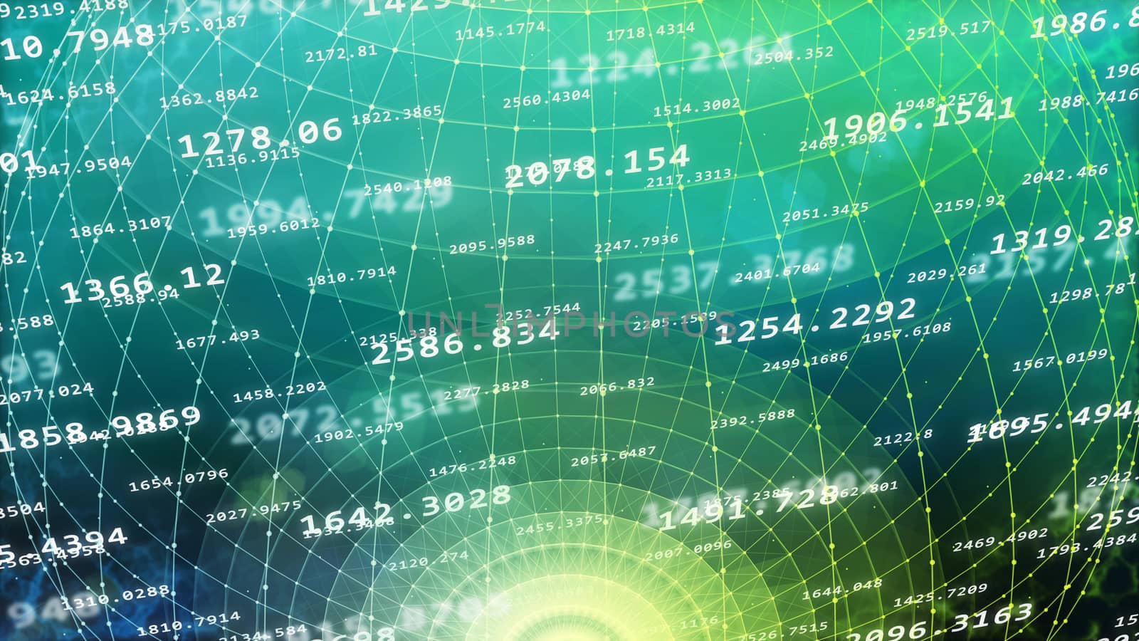 3d rendering of big data concept. Abstract digital numbers.