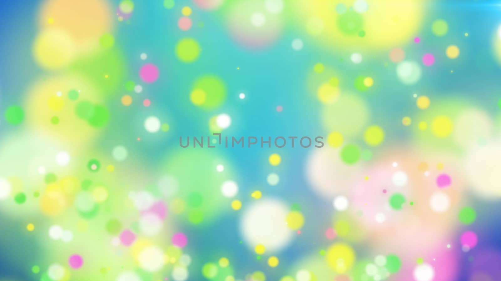 Abstract Colorful Holiday particles background. Blurred abstract backdrop with spots. 3d illustration.