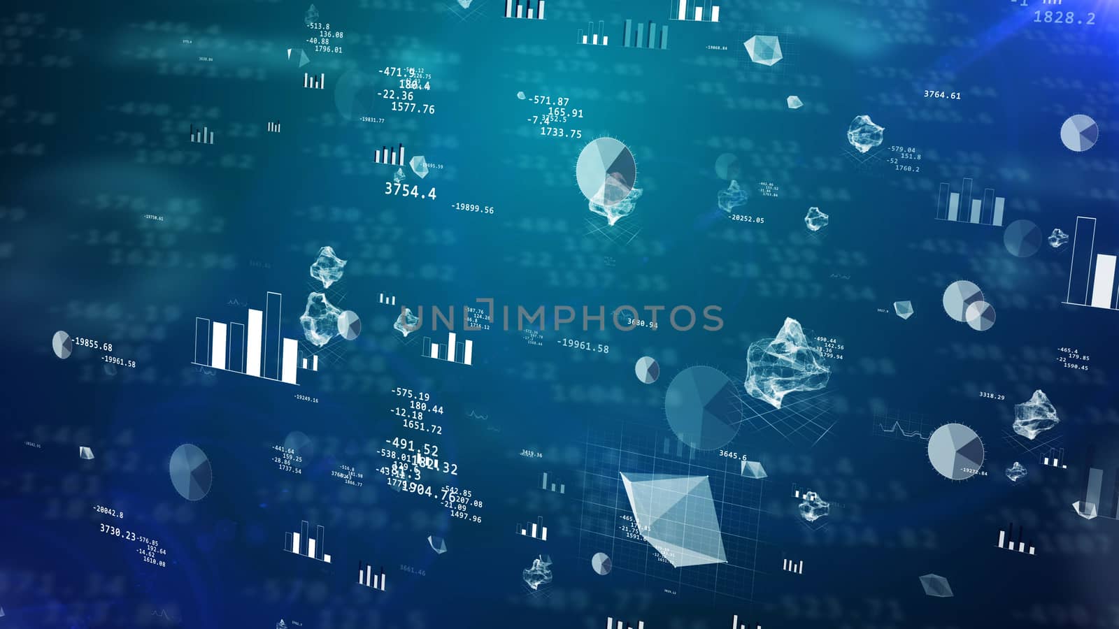3d illustration. Abstract Business finance chart, diagram, bar, graphic background. 