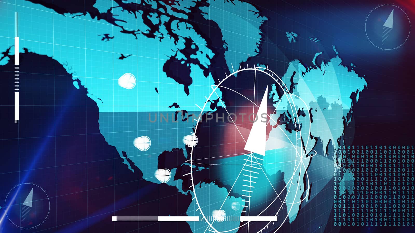 3d illustration of The map of the world with marked big cities on it. Digital scanning of the Earth.