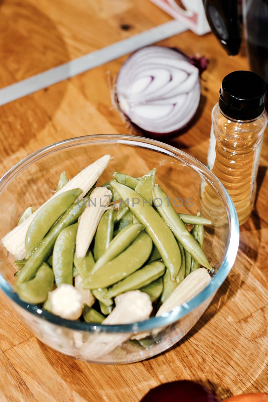 Fresh and tasty vegetables in the kitchen. Vegetarian food concept.