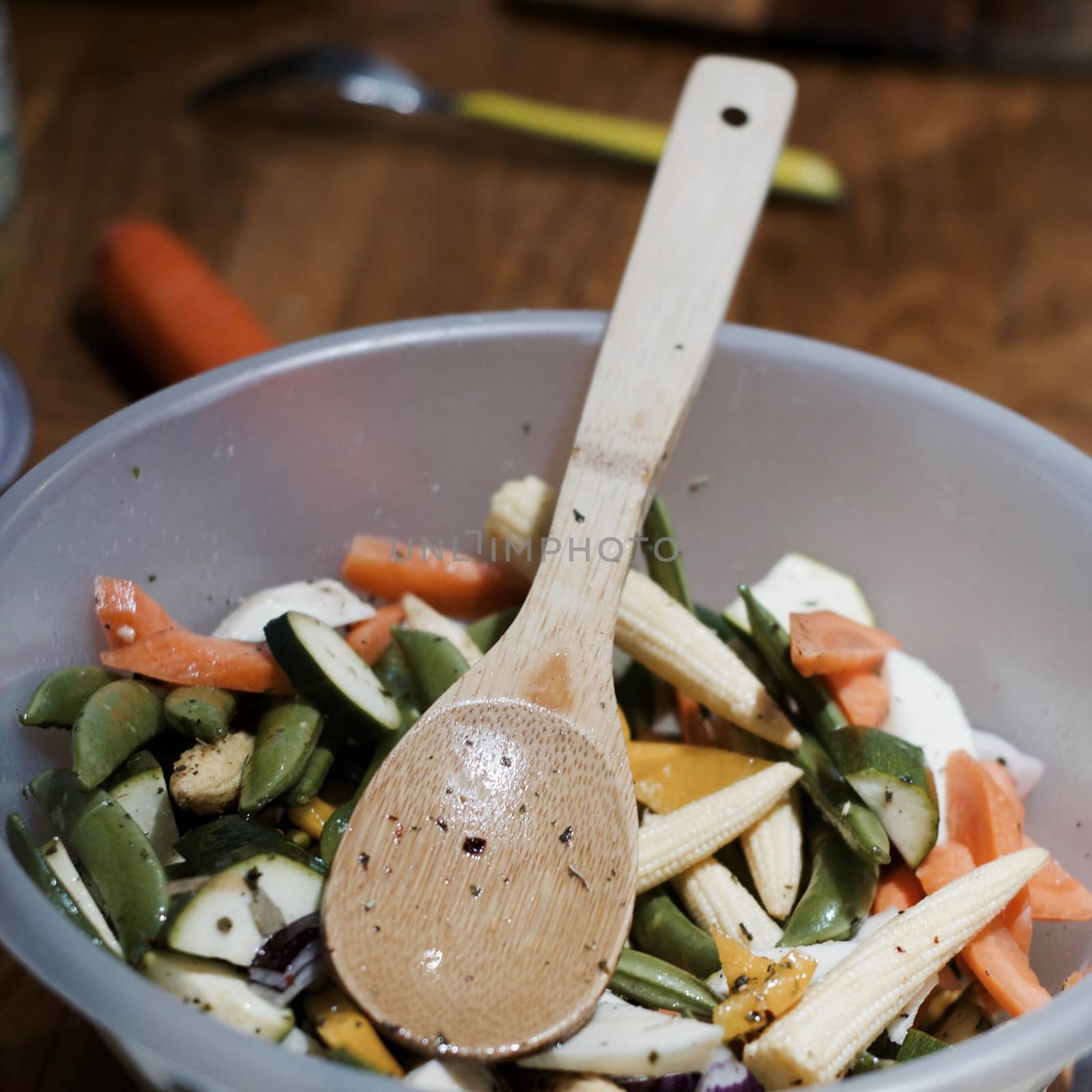 Fresh and tasty vegetables in the kitchen. Vegetarian food concept.