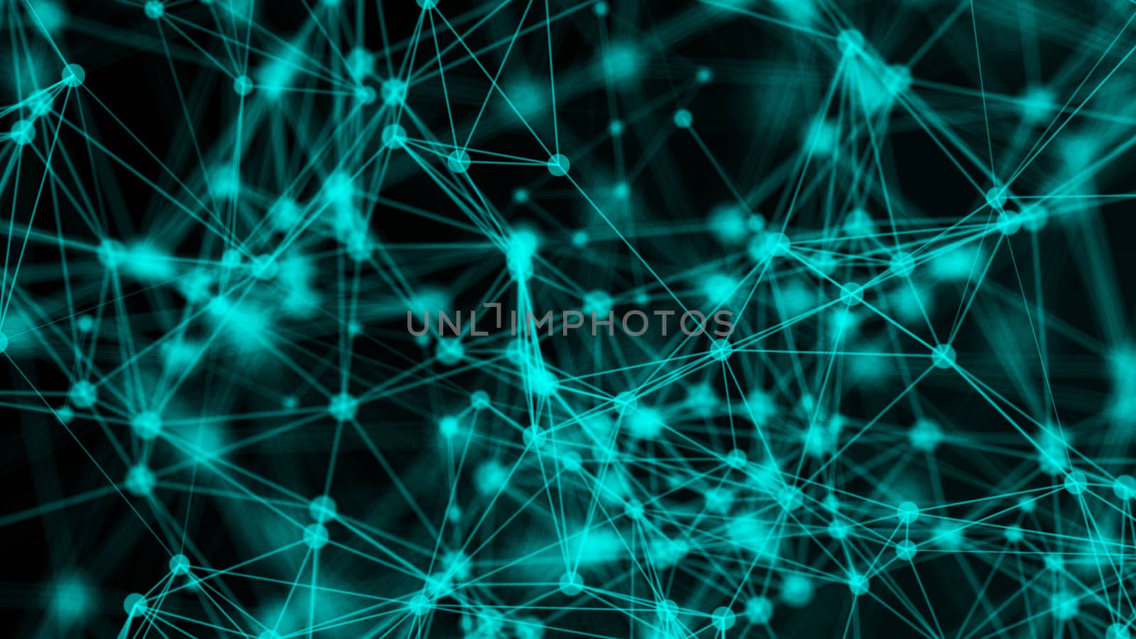 Abstract connection dots. Technology background. Network concept. 3d rendering