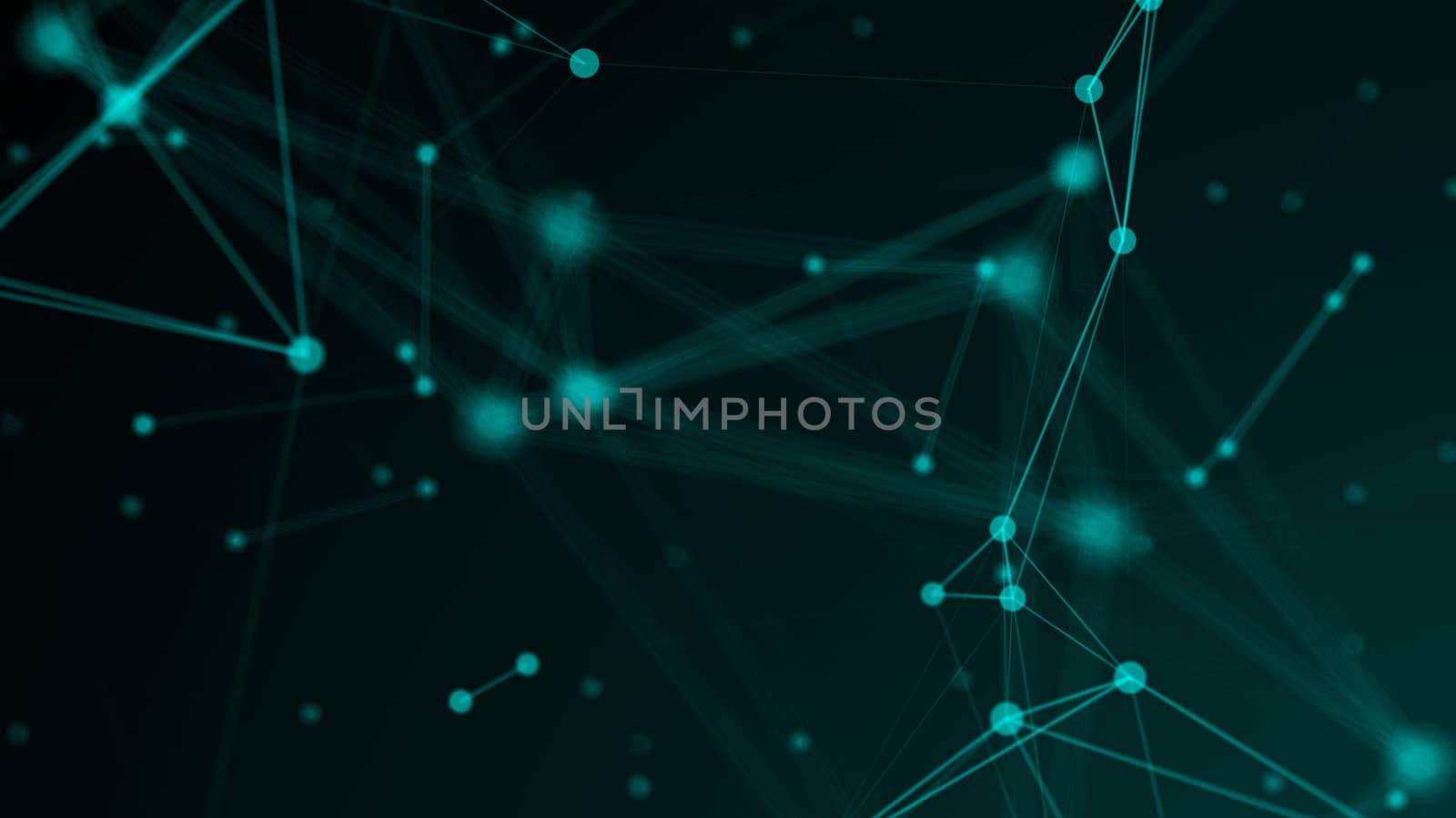 Abstract connection dots. Technology background. Network concept. 3d rendering